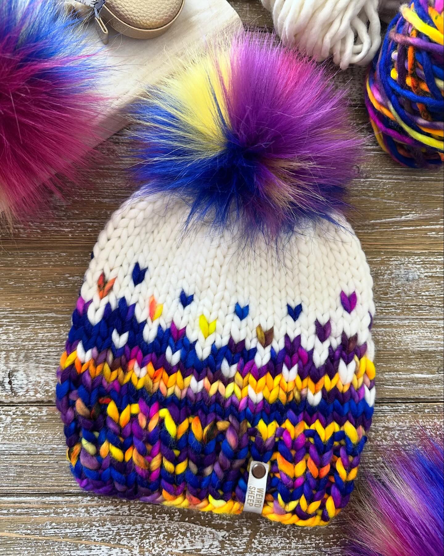 PRE-ORDEN| Combinación de colores MARDIGRASS /hilo de tinte de lana merino súper voluminoso /hilo de origen ético /90 yardas / súper voluminoso lite | hilo grueso