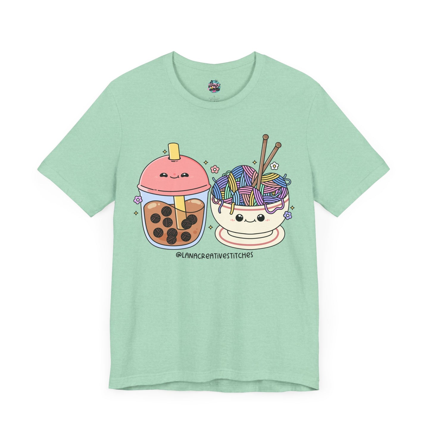 Camiseta de manga corta unisex | mercadería de crochet | mercadería de tejer | camisa para ella | camisa para el| camiseta de algodón | Bella lienzo