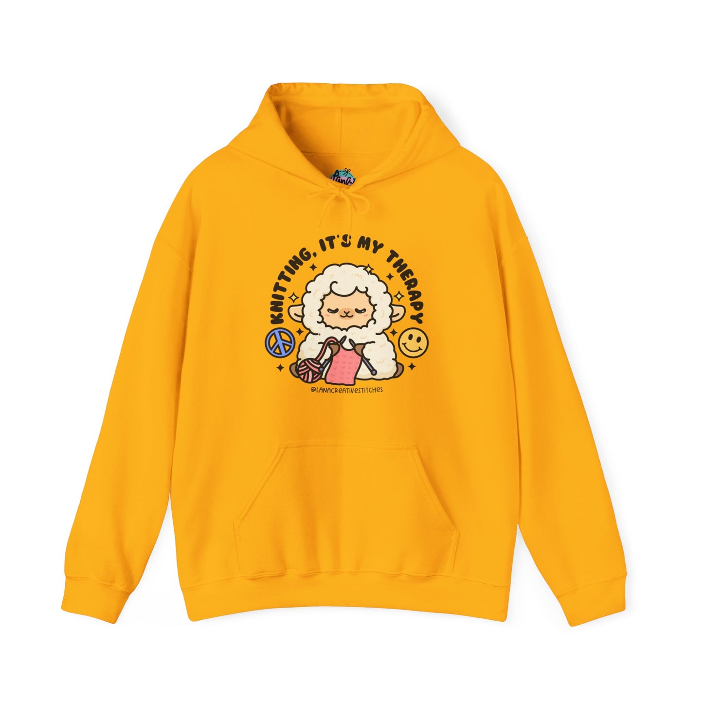 Sudadera con capucha Unisex Heavy Blend™, tejer es mi terapia, suéter de algodón, sudadera con capucha de algodón, regalos para ella