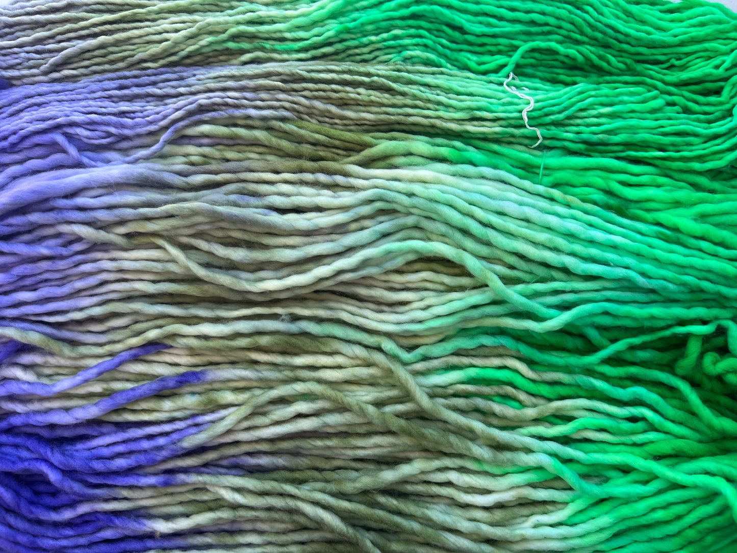 Combinación de colores SPRING VIBE /hilo teñido a mano de lana merino súper voluminoso /hilo de origen ético /90 yardas / súper voluminoso lite | hilo grueso